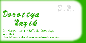 dorottya mazik business card